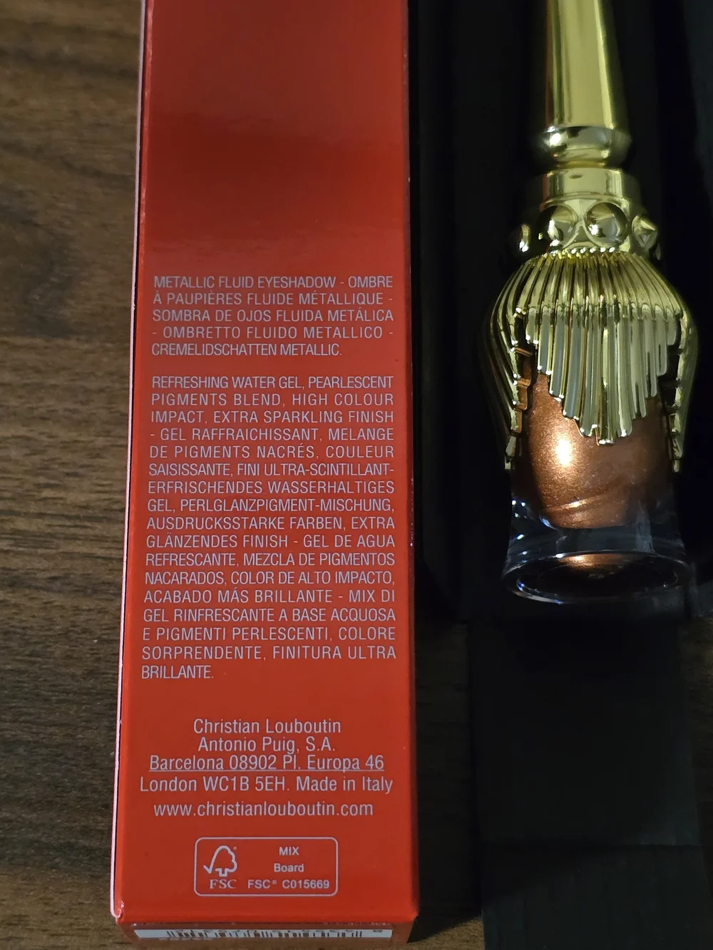 Christian Louboutin Tape À L'Oeil Metallic Fluid Eyeshadow Topaze 590 7ml NIB